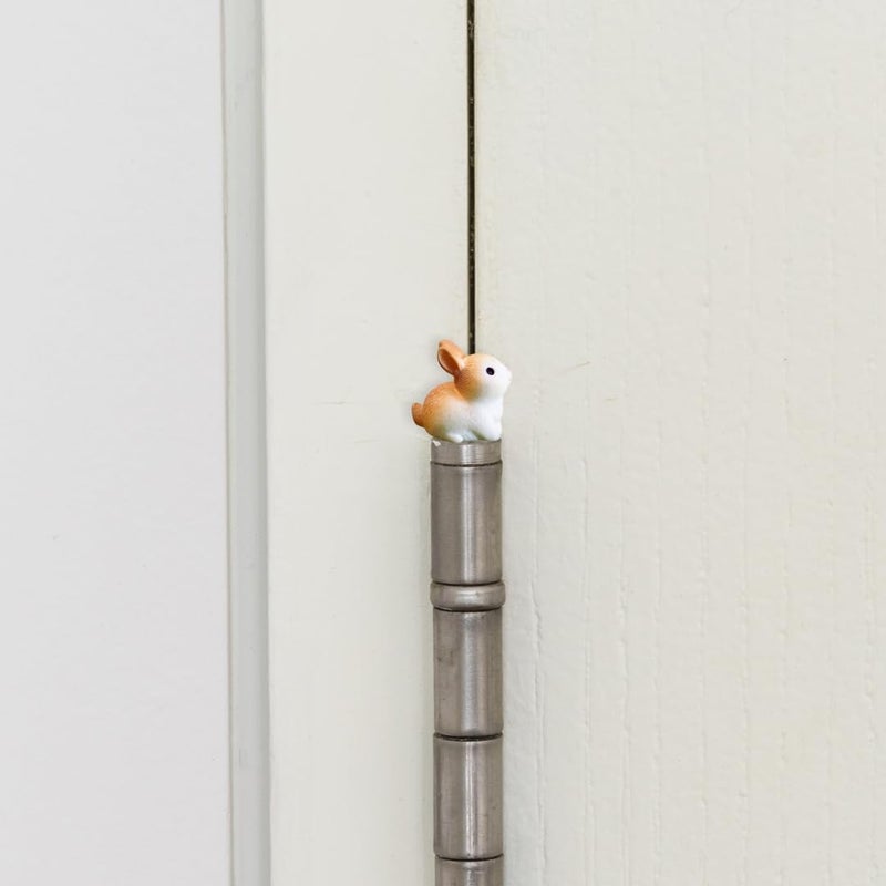 Wallertree Mini Rabbit Door Hinge Toppers Set of 6 - Magnetic Hinge Heads Decorative Topper - Whimsical Animal Miniature Charms for Home Decor - Image 5